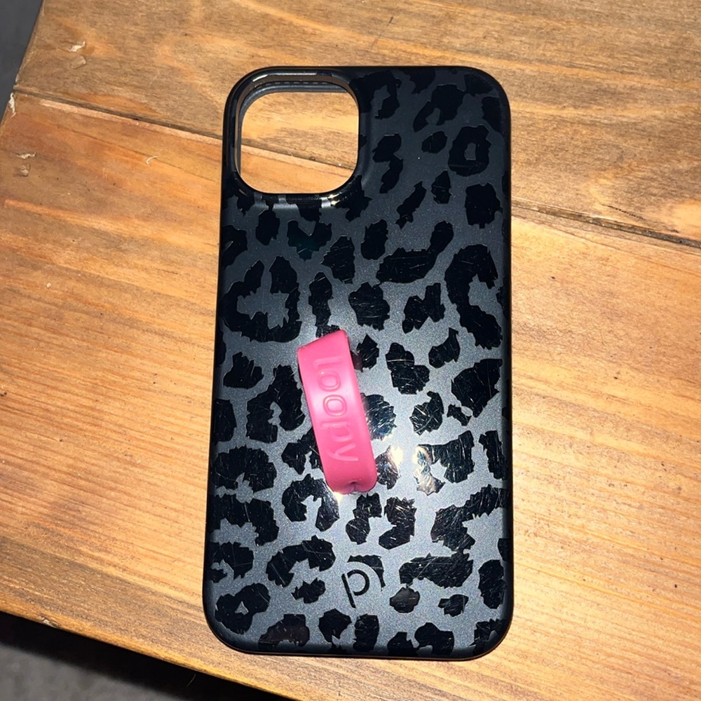 Black Cheetah Loopy Case IPhone 14/13